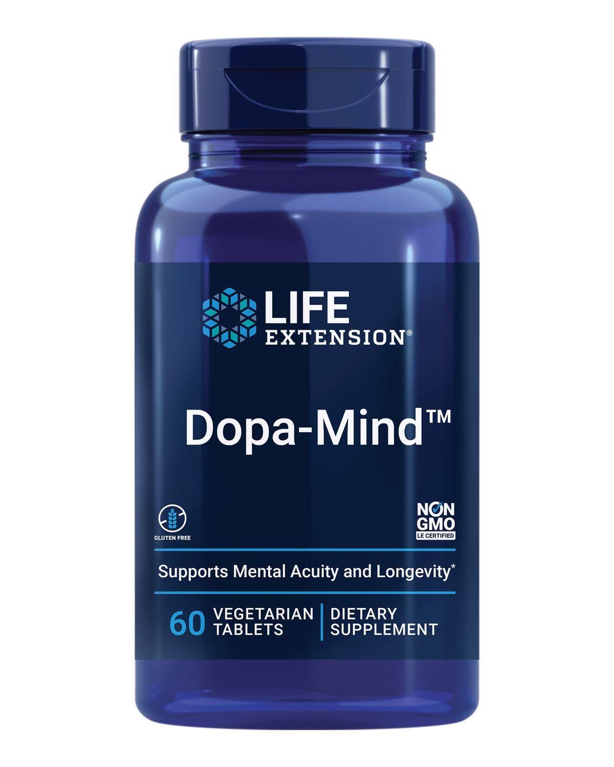 Life Extension Dopa-Mind , Dopamine Support Supplement, Supports Cognitive Performance, Healthy Dopamine Production, Gluten-Free, Non-GMO, Vegetarian, 60 Tablets