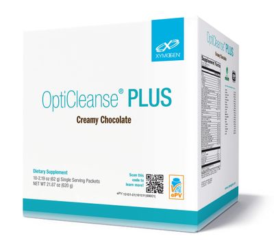 XYMOGEN OptiCleanse Plus - Vegan Protein Shake with Vitamins, Minerals Amino Acids to Support Detox - Energy, Liver Detox Healthy Hormone Metabolism Support - Creamy Chocolate 10 Packets