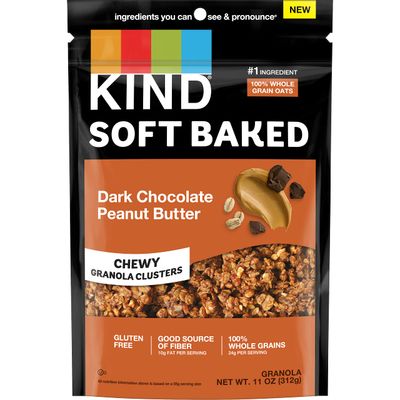 KIND Soft Baked Granola, Dark Chocolate Peanut Butter, 11 oz Pack of 5