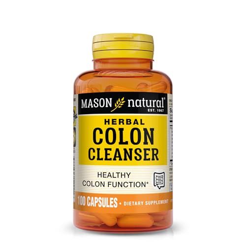 MASON NATURAL Herbal Colon Cleanser - Improved Digestive Health, Healthy Bowel Function Detoxification, 100 Capsules