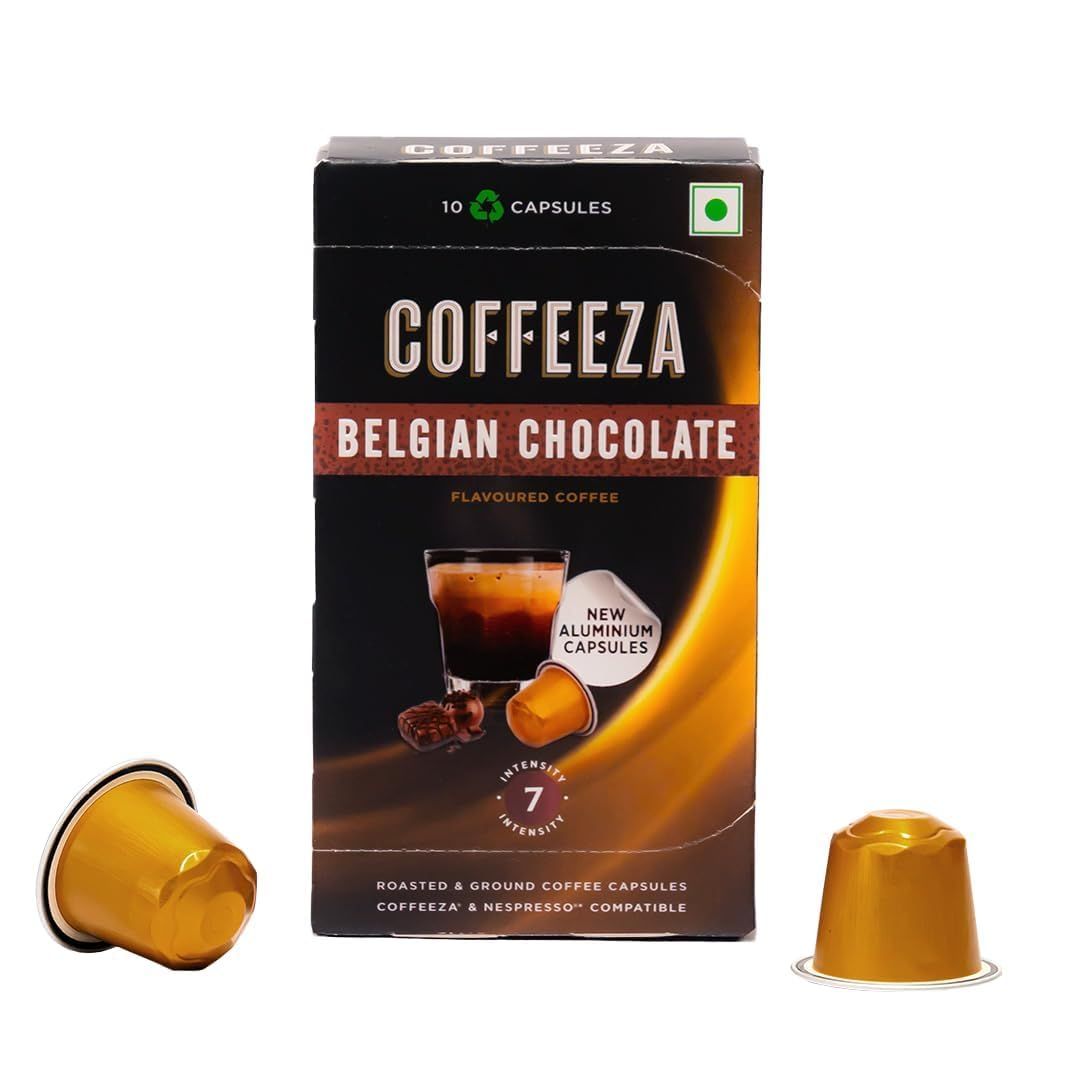 Coffeeza Dark chocolate Flavored Espresso Coffee Pods, Compatible with Nespresso Original Line, Medium Roast, Intensity - 7, 100 Arabica Aluminium Coffee Capsules, 3 Pack - 30 Single Serve Coffee Pods