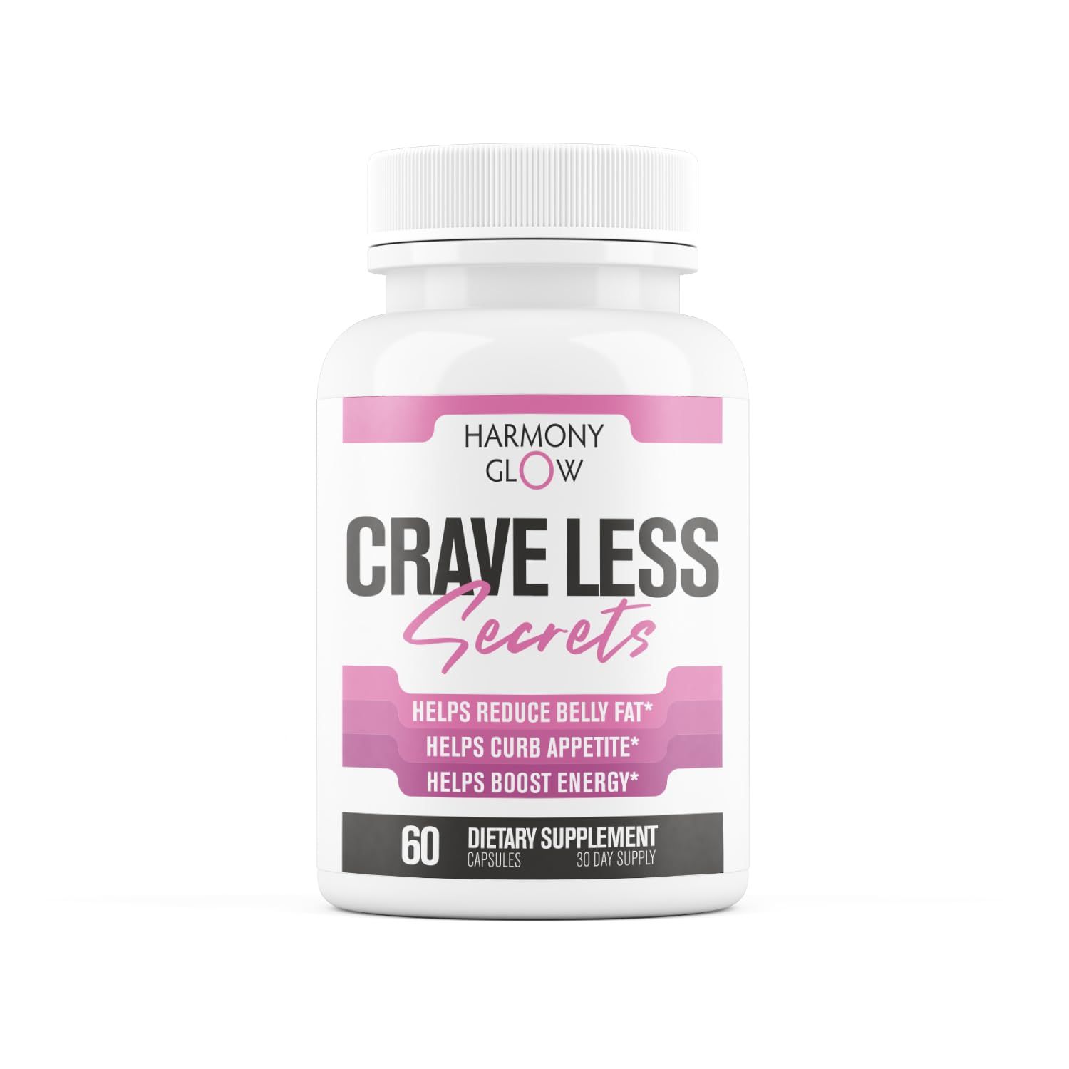 Crave Less: Secrets NEW FORMULA Max Strength Appetite Suppressant Weight Loss Pills for Women Belly Fat Burner, Carb Blocker, Energy Booster 7 Ultra Ingredients for Fast Results - 60 Capsules