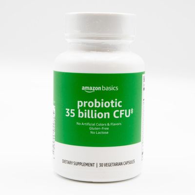 Amazon Basics Probiotic 35 Billion CFU, 8 Probiotic Strains with Prebiotic Blend, Supports Healthy Digestion, 30 Vegetarian Capsules, 1 Month Supply Previously Solimo