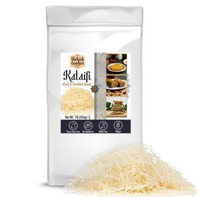 Dried Kataifi for Dubai Pistachio Chocolate Bar, 1lb 16oz Shredded Chopped Kadayif Phyllo Dough for Knafeh, Kunefe and Middle Eastern Pastries - Perfect for Kunafa, Pistachio Bars and Dessert Recipes