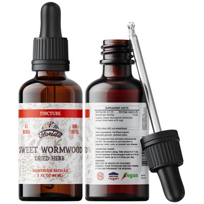 Sweet Wormwood Organic Tincture - Natural Intestinal Cleanse and Digestive Cleanse Supplement - Wormwood Herb Extract for Detox - Made in USA - 2 Fl Oz Sweet Wormwood - 2 Fl Oz