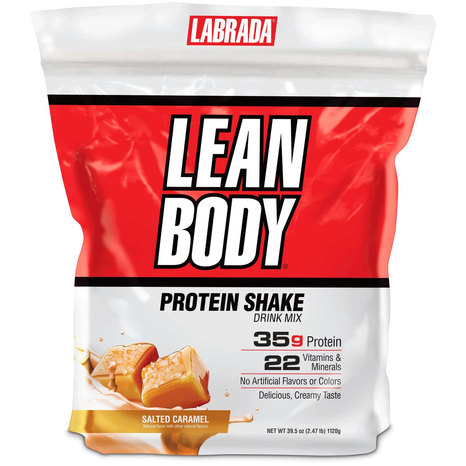 Labrada Nutrition - Lean Body 16 Serving MRP 2.47lb Bag, Salted Caramel Salted Caramel Packaging May Vary