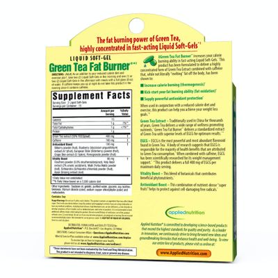 Applied Nutrition Green Tea Fat Burner 30 Soft Gels Pack of 3