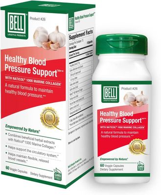Bell Healthy Blood Pressure Support Unique Blend - Natural Blend of Green Coffee Bean Extract, Garlic Celery Seed Extract Supplements- 60 Capsules, Vegan, Non-GMO
