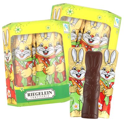 Sweetzo - Solid Milk Chocolate Bunny, Seasonal Candy, Individually Wrapped Easter Basket Fillers, 20 Bunnies Total