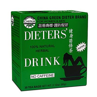 Uncle Lees Tea China Green Dieters Tea Caffeine Free, 2.12 Oz, 30 Count