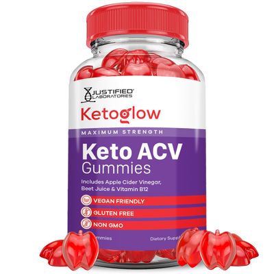 Keto Glow Keto ACV Gummies Advanced Formula 1000MG Ketoglow Keto Gummies Apple Cider Vinegar Formulated with Pomegranate Beet Juice Powder B12 Vegan Non GMO 60 Gummys