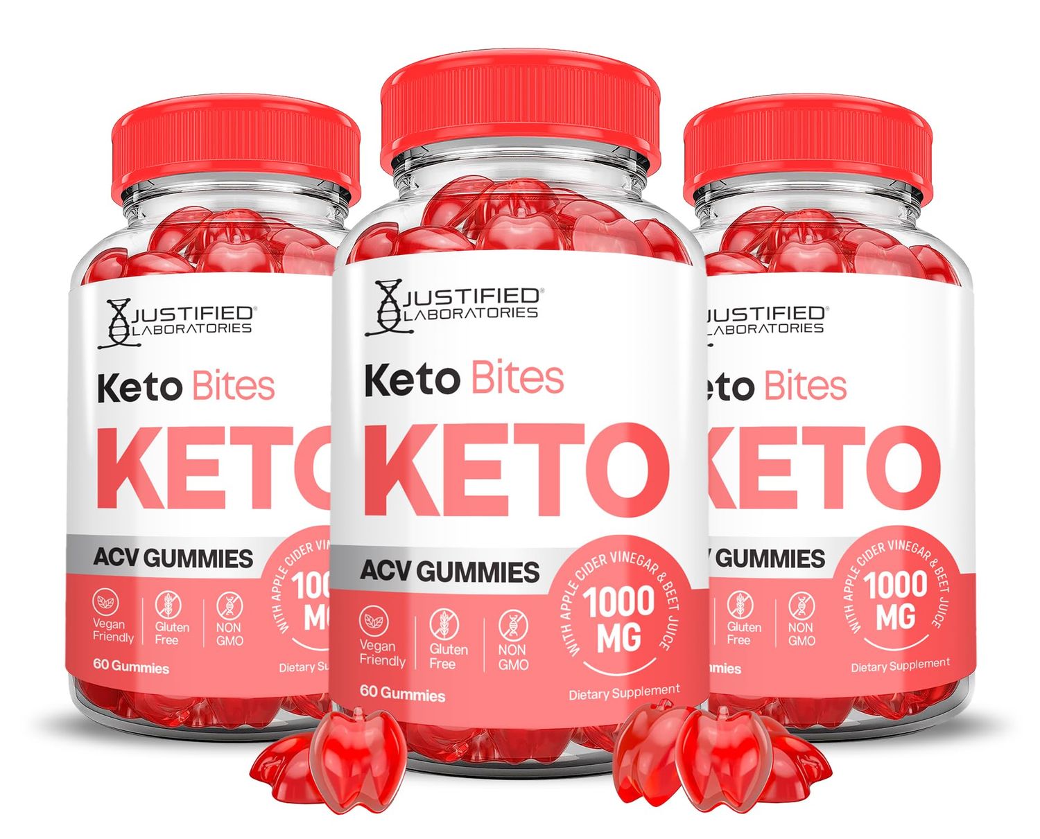 3 Pack Keto Bites Keto ACV Gummies Advanced Formula 1000MG Keto Bites Keto Gummies Apple Cider Vinegar Formulated with Pomegranate Beet Juice Powder B12 Vegan Non GMO 180 Gummys