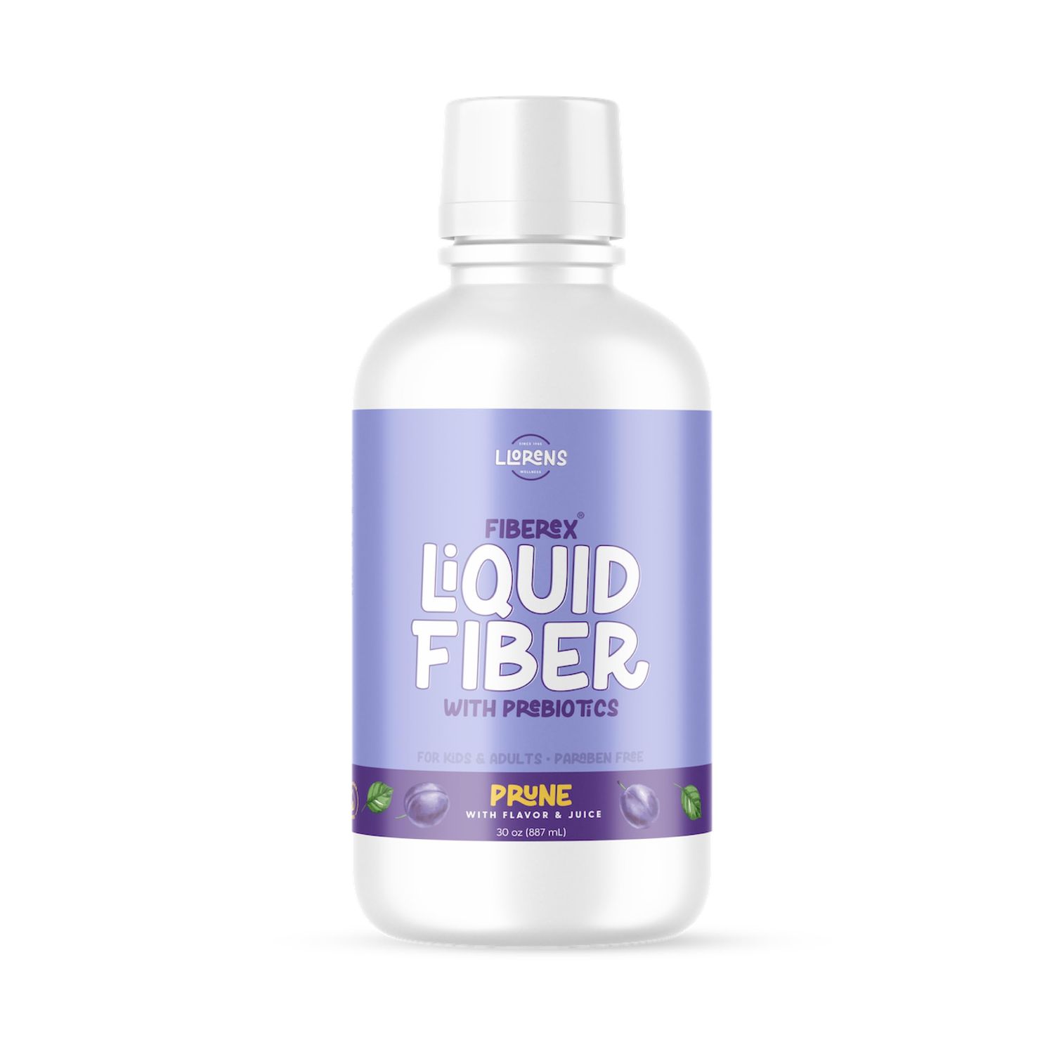 LLORENS PHARMACEUTICAL Liquid Fiber 15 Grams Soluble Fiber, No Sugar, Regularity and Soft Stools - Prune Flavor - 30 FL oz