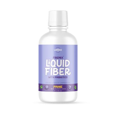 LLORENS PHARMACEUTICAL Liquid Fiber 15 Grams Soluble Fiber, No Sugar, Regularity and Soft Stools - Prune Flavor - 30 FL oz