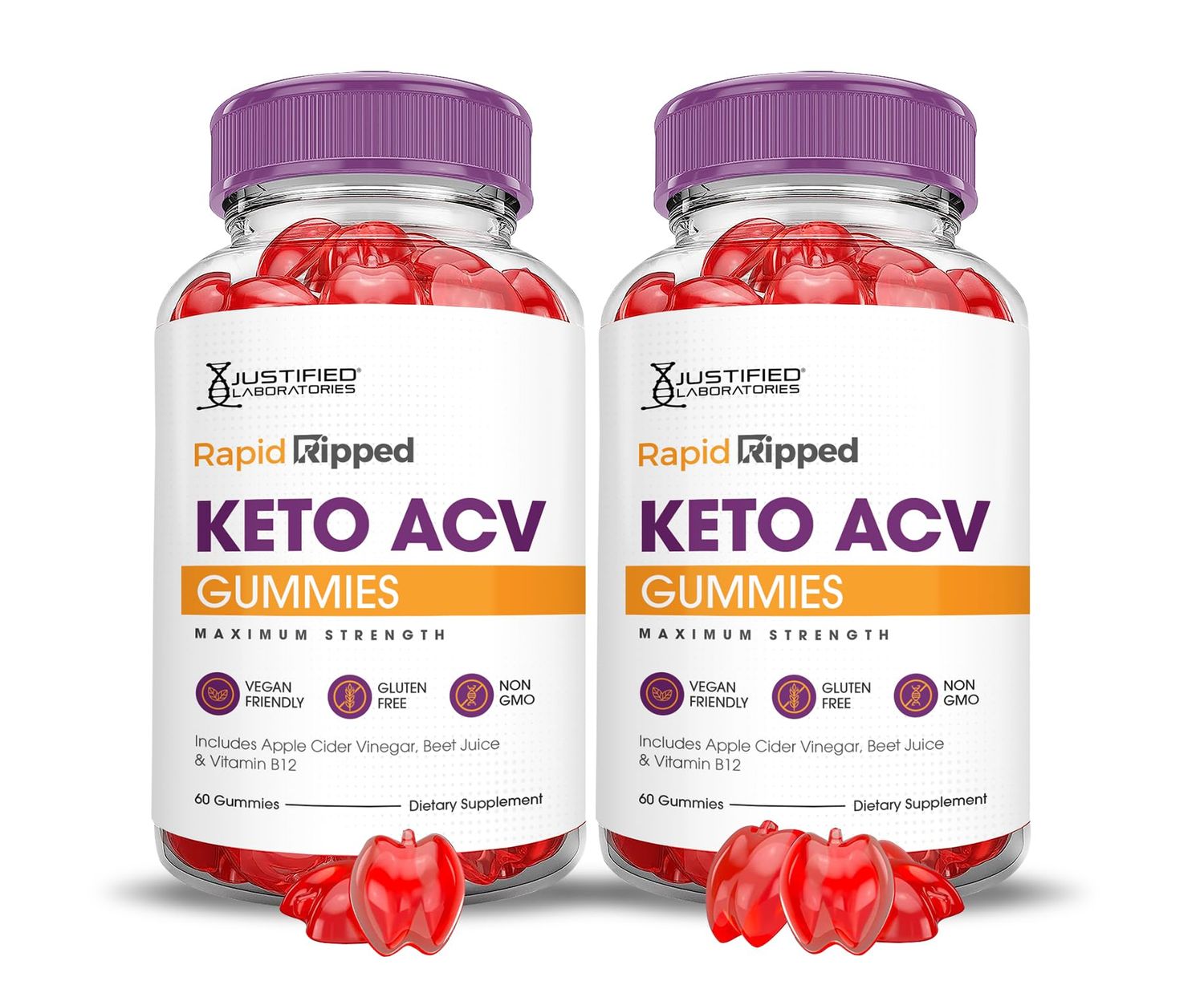 2 Pack Rapid Ripped Keto ACV Gummies Advanced Formula 1000MG Rapidripped Keto Gummies Apple Cider Vinegar Formulated with Pomegranate Beet Juice Powder B12 Vegan Non GMO 120 Gummys
