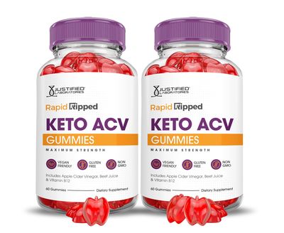 2 Pack Rapid Ripped Keto ACV Gummies Advanced Formula 1000MG Rapidripped Keto Gummies Apple Cider Vinegar Formulated with Pomegranate Beet Juice Powder B12 Vegan Non GMO 120 Gummys