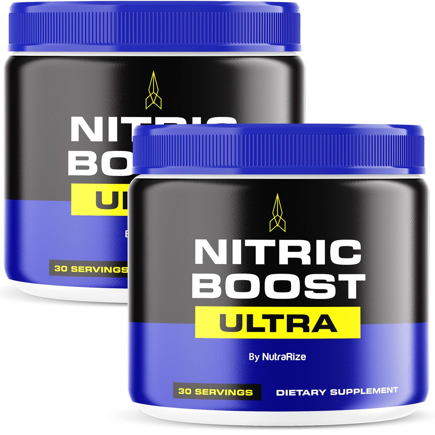 NutraRize Pack of 2 Nitric Boost Ultra Powder in a Jar, Official Formula to Support Energy Levels and Blood Flow, Reviews 60 Servings