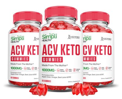 3 Pack Simpli Health Keto ACV Gummies Advanced Formula 1000MG Ketonature Keto Gummies Apple Cider Vinegar Formulated with Pomegranate Beet Juice Powder B12 Vegan Non GMO 180 Gummys