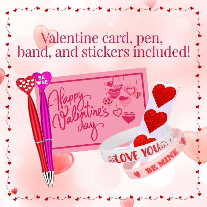 Valentine's Day Care Package (50ct) Snacks Chocolates Candy Gift Box Assortment Variety Bundle Crate Present for Boy Girl Friend Student College Child Husband Wife Boyfriend Girlfriend Love Niece