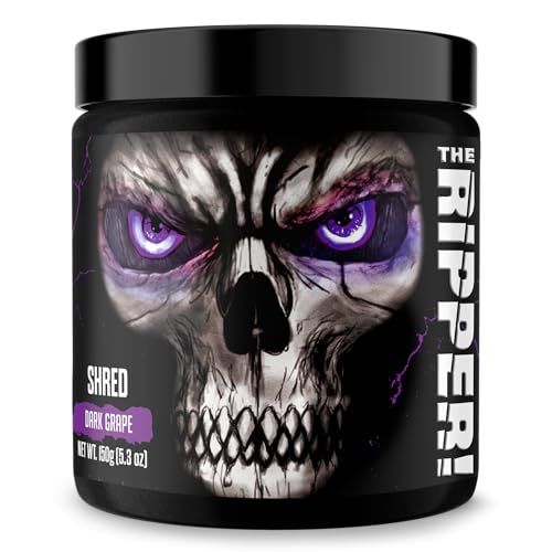 JNX SPORTS The Ripper! Shredding Thermogenic Fat Burner - Dark Grape 30 Servings Advanced Fast Acting Thermogenic Pre-Workout, Appetite Suppressant for Men Women