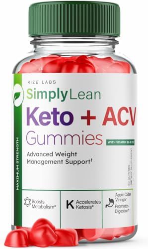 rize labs Simply Lean Keto ACV Gummies for Advanced Weight Loss, Supplement, Maximum Strength Gomitas, Simply Lean Advanced Formula Review 60 Gummies
