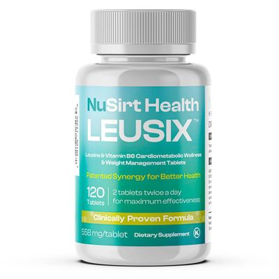 LEUSIX Leucine Vitamin B6 Supplement - Patented Formula for Energy, Metabolism Weight Management 120 Tablets, 1-Month Supply