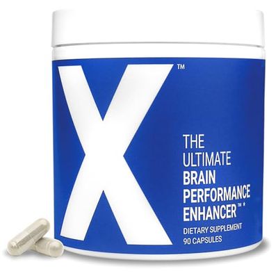 X - The Ultimate Brain Performance Enhancer - Worlds Most Powerful Brain Supplement Capsule - Increase Focus, Energy, Memory, Concentration, Productivity - Backed by Science - Nootropic Stack