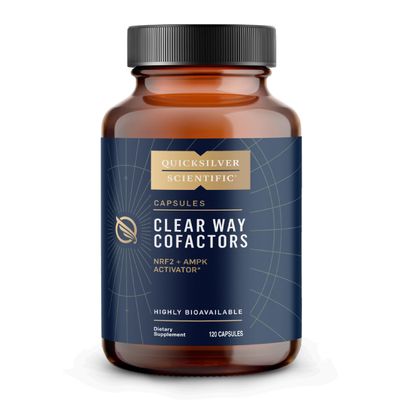 Quicksilver Scientific Clear Way Cofactors - Body Detox Cleanse Support with Vitamin B1, Dandelion Extract, Quercetin Nattokinase Enzyme - Antioxidant Cleanse to Support Gut Health 120 Capsules