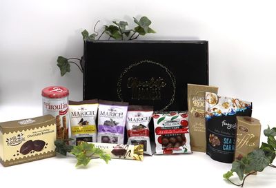 Gift Basket Village - The Madness Gift Box: Gourmet Chocolate, Fruit Nuts, Truffles, and More, Perfect for Any Occasion, Handcrafted in the USA