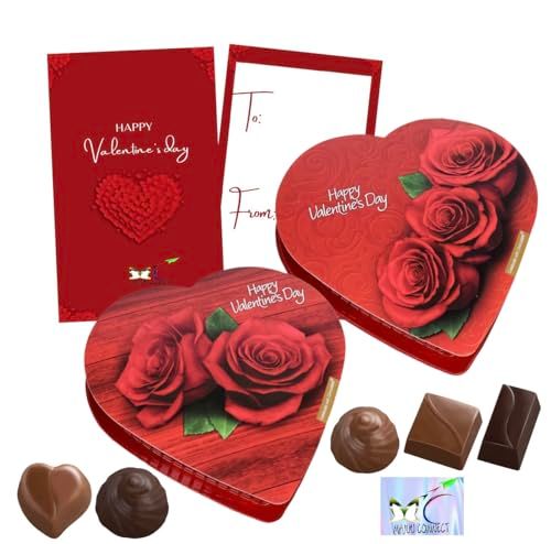Assorted Elmer Chocolates in Heart-Shaped Boxes, Perfect Gifts2 Pack Made in USA TO FROM INCLUDED BY MAJUU CONNECT
