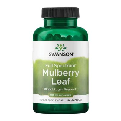Swanson Full Spectrum Mulberry Leaf Herbal Supplement 500 mg 120 Capsules
