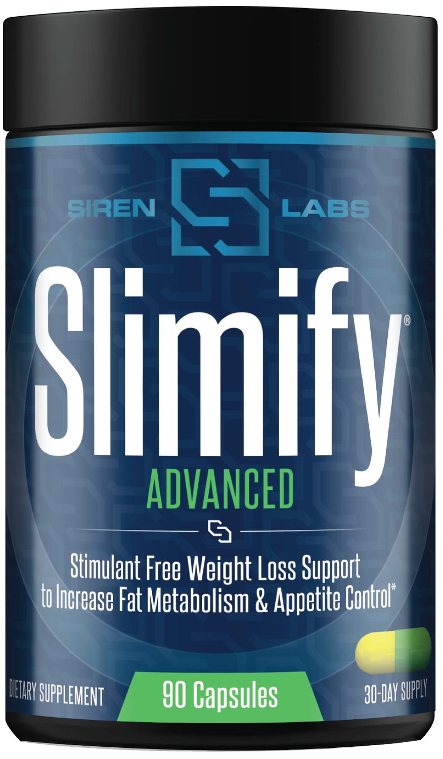 Siren Labs Slimify Advanced Fat Burner for Weight Loss - Garcinia Cambogia, African Mango, and Grains of Paradise - Boost Metabolism, Decrease Appetite, and Increase Energy - Stim Free 90 Capsules