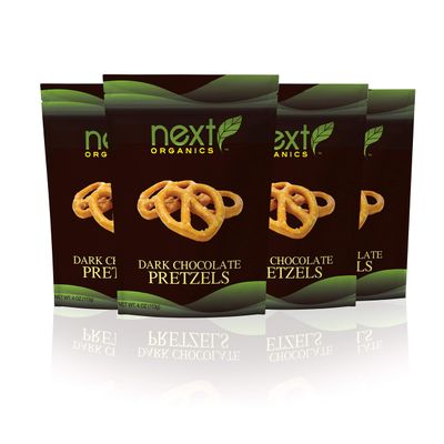 Next Organics Organic Dark Chocolate Pretzels, 4-Ounce Pack of 4