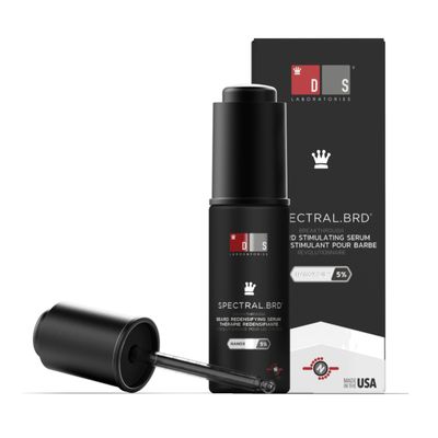 DS Laboratories Spectral.BRD Beard Oil for Men, Unscented, with Niacinamide, Biotin, Castor Oil, Hyaluronic Acid Rosemary for Hair Growth and Regrowth Treatment