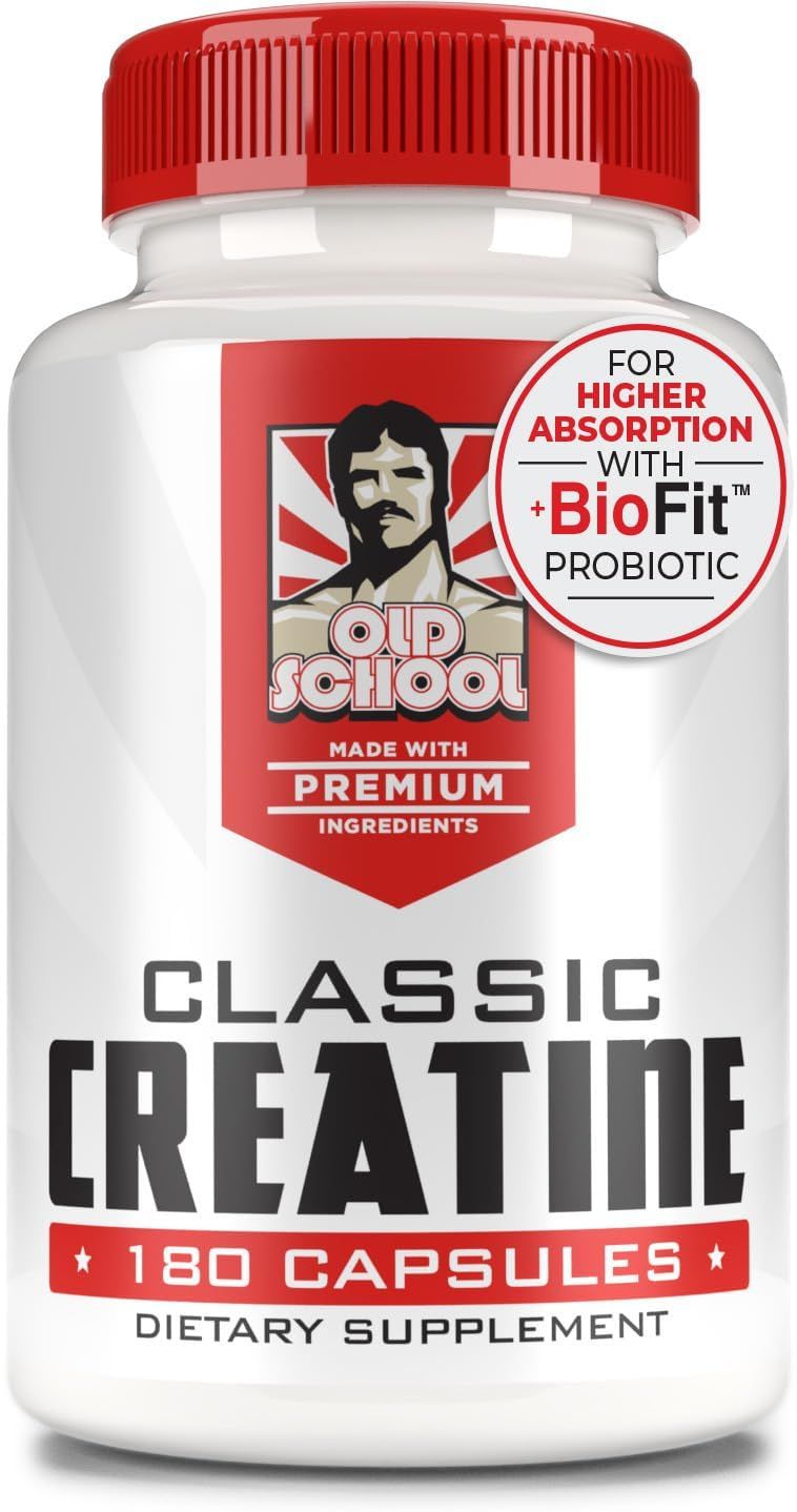 Creatine Monohydrate Capsules - 5000mg BioFit Max Strength Supports Muscle Growth Recovery, Performance, Cognitive Health - Creatine Pills for Men Women - Made in USA 180 V Capsules