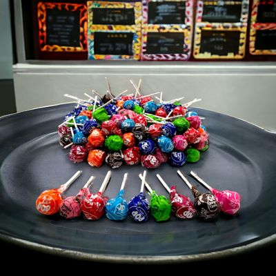 Tootsie Rol Lollipops-All 9 Assorted Fruit Flavors With Chocolate Center-3 lbs Of Americas Favorite Lollipop Individually Wrapped Peanut Free Gluten Free48 oz