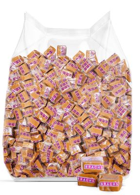 Brach Bulk Milk Caramels Candy Bites 2 Pound - Individual Wrapped Candy Caramel Cubes Family Size Pack For Party Office Treats Approx. 100 Pieces 2 Pound Caramels