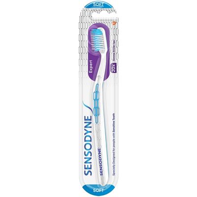 Sensodyne expert toothbrush Soft with 20 x slimmer bristle tips tongue cleaner Pack of 1