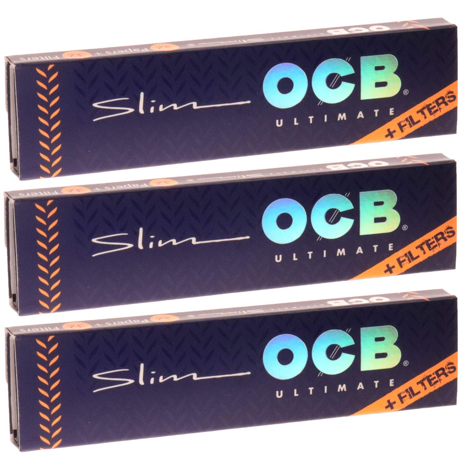 OCB Brand Ultimate Slim Papers 3 Pack, Incl Filters