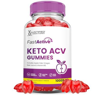 Fast Active Keto ACV Gummies Advanced Formula 1000MG Fastactive Keto Gummies Apple Cider Vinegar Formulated with Pomegranate Beet Juice Powder B12 Vegan Non GMO 60 Gummys