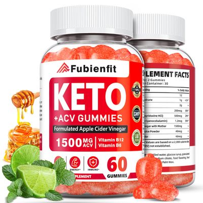 Keto ACV Gummies 1500MG Keto Gummies Organic Apple Cider Vinegar Advanced Formulated with Pomegranate Beet Juice Powder B12 Vegan Non GMO, Natural Lemon Flavor120 C