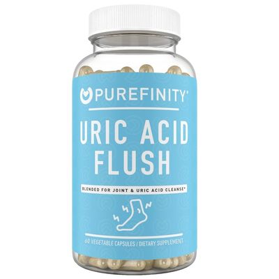 PUREFINITY Uric Acid Flush Cleanse Capsules - Daily Joint Support for Adults with Tart Cherry Extract, Turmeric, Celery Seed, Chanca Piedra, and Bromelain 30 Count