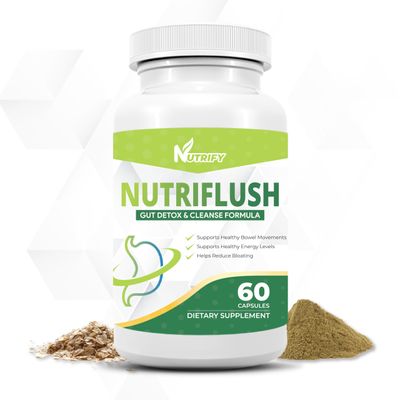 NutriFlush - Powerful Colon Support Gut Cleanse Formula, High Absorption, GMO Free, Made in USA