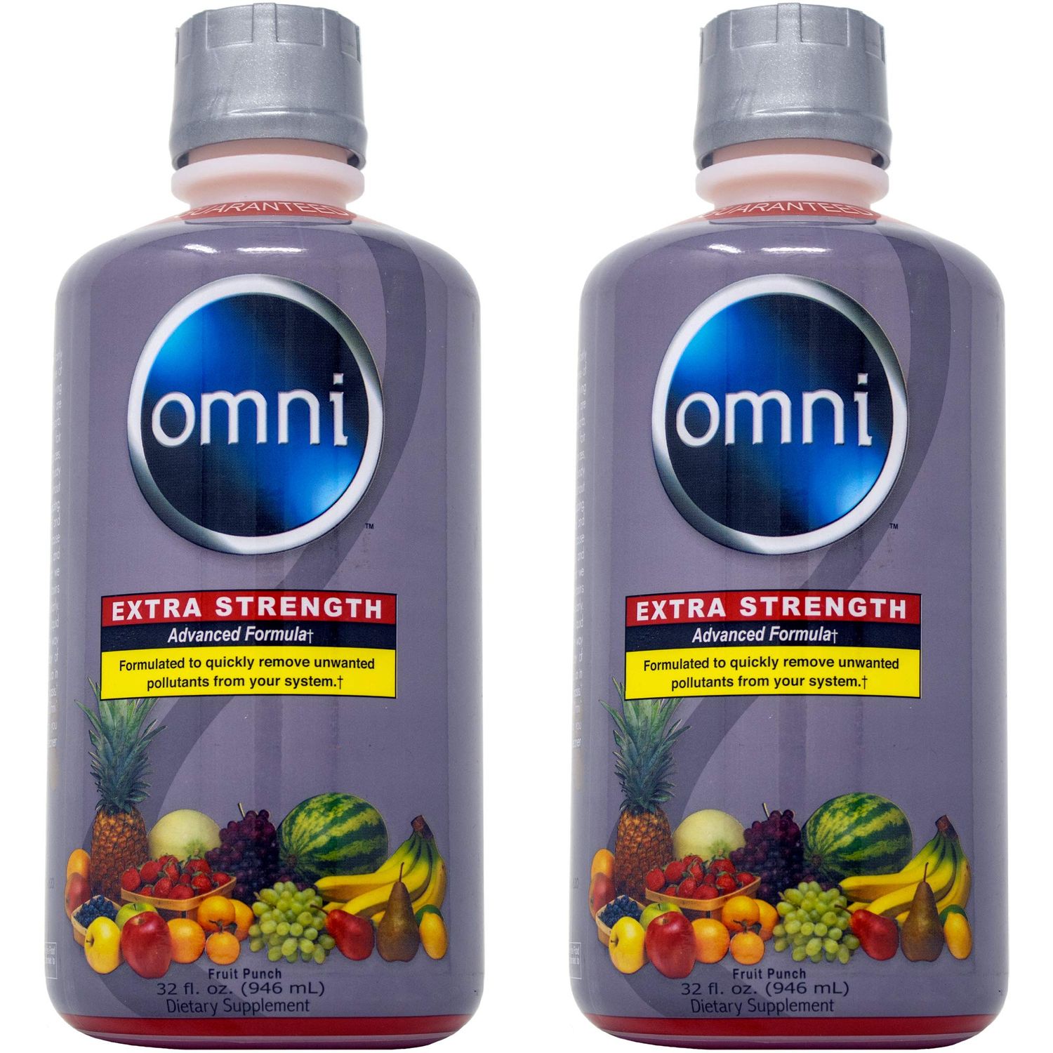 Wellgenix Omni Cleansing Drink, Extra Strength Body Detox, Herbal Cleanse Detox Liquid. Flush Your System, Fruit Punch Flavor, 32 Fl Oz, Premium Detox Support 2 Pack
