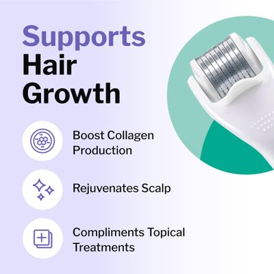 Shapiro MD Hair Growth Experts Microneedle Dermal Roller System, Exfoliates and Invigorates Scalp, 0.25 mm Needles, Painless Design