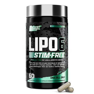 Nutrex Research LIPO SIX Stim-Free Metabolism Appetite Support Supplement - Reduce Hunger Non-Stimulant Weight Management Supplement for Women and Men - 60 Servings