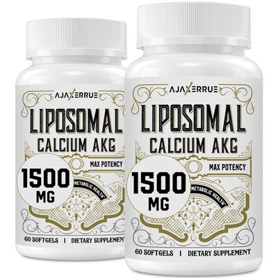 Liposomal Calcium AKG Supplement 1500 MG Alpha-Ketoglutaric Acid, High Absorption, More Effective Than AAKG, Ca AKG for Longevity, Age Defense, Cellular Energy, Metabolic Function, 120 Softgels