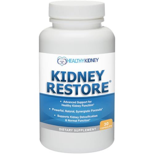 Kidney Restore: Kidney Health Supplement, Kidney Cleanse Detox Repair Formula by Renal Expert wTransplant, Fast Detox Flush wRenal Vitamins Support Normal Function 30 caps
