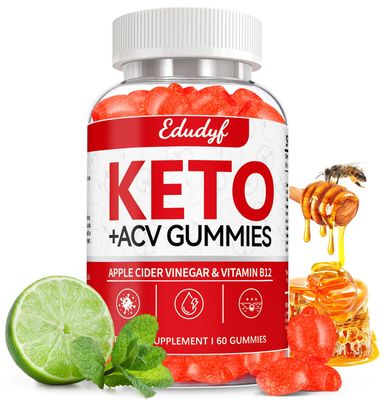 EDUDYF Keto ACV Gummies - 60 Count Gluten-Free, Gelatin-Free Apple Cider Vinegar Gummies with B12 for Keto Support, Vegetarian, Unique Flavor, Convenient Bottled Supplement for Men Women