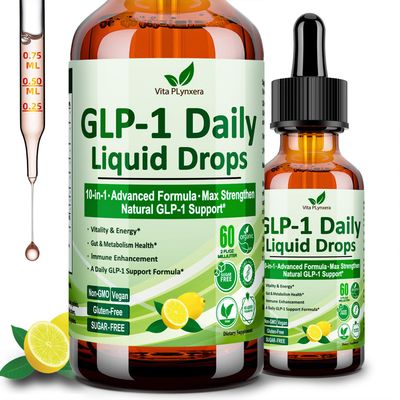 GLP-1 Supplement Liquid Drops, GLP1 Activate Fiber w. Berberine 800mg Cyelon Cinnamon Green Tea Bromelain, Naturally GLP-1 Support for Metabolic, Gut Digestive Health Immune Energy Support